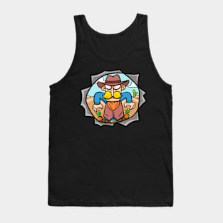 Vegan cowboy is watching you Tank Top